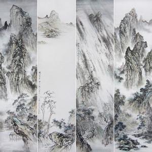 山水四条屏 山水四條屏圖【移動繪畫長卷】