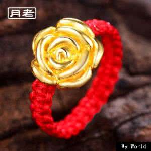 玫瑰花钩针编织作品秀 钩针编织----玫瑰花指环