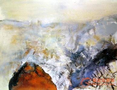 赵无极抽象油画 赵无极油画 色彩的震撼：赵无极抽象油画作品欣赏_赵无极油画
