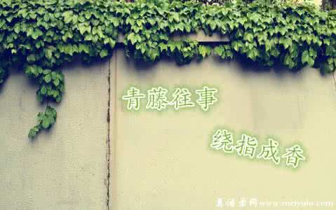 往事美文 青藤往事,绕指成香【情感美文】