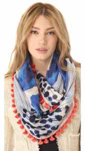 皮草围巾 围脖 毛 很美的一款绕脖两圈围巾（图解）