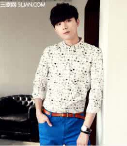 帅气白衬衫男生校园 男式衬衫春季帅气穿起来