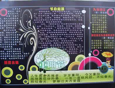 小学生感恩黑板报内容 小学生重阳节黑板报内容