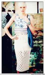 钩针长裙 若白（钩针长裙）  