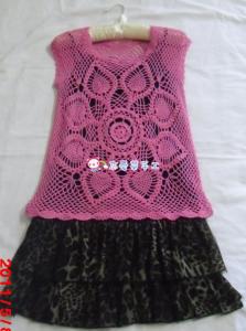 经典菠萝花的钩法图解 经典菠萝花小背心