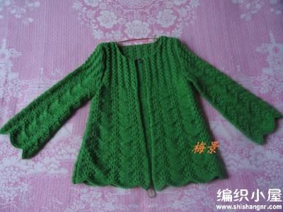 钩针外套开衫图解短款 【童装系列】小女孩束带短款开衫