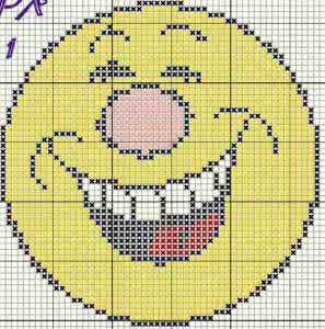 北欧编织 刺绣pdf微盘 “有趣的动画笑脸”----用于编织刺绣的图案