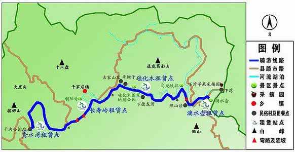 延庆骑行线路图 北京延庆骑游八大线路图