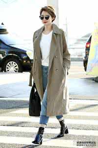 风衣外套女装2017新款 韩国街拍新款帅气风衣外套搭配