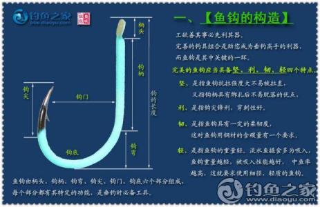 鱼钩的分类 图解鱼钩的分类和用途