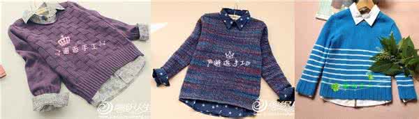 条纹套头针织衫 棒针编织----漂亮的条纹衫