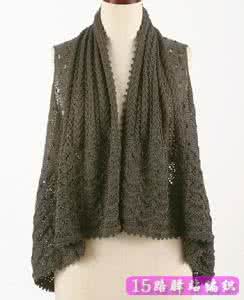 一片式棒针披肩图解 一片式披肩|棒针编织图解