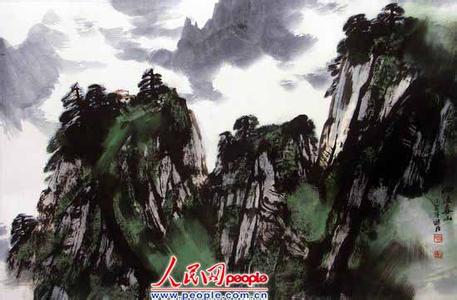 吴成建彩墨山水画欣赏 杨进民彩墨山水欣赏
