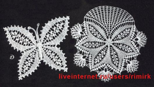 钩针杯垫图解 钩针----“蝴蝶”桌杯垫