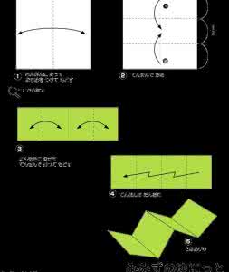 折纸毛毛虫 小虫折纸图解 毛毛虫折纸图解