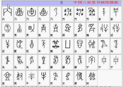 甲骨文汉字对照表 甲骨文认读对照表