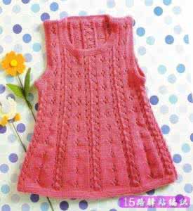 棒针编织叶子花小坎肩 【棒针教程】绿色小坎织法和绣图