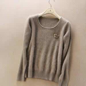 中国编织网儿童毛衣 90～110cm中童毛衣  仿依可爱卷边毛衣