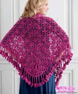 钩针编织小披肩 钩针编织----夏末初秋披肩“用心感受温柔”