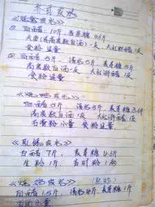 厨师笔记各种配方秘方 精密配方,厨师的手抄笔记【第2页】