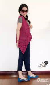 蝴蝶结 开衫 开衫 【蝶飞】————夜熏之钩针作品一片式披肩背心