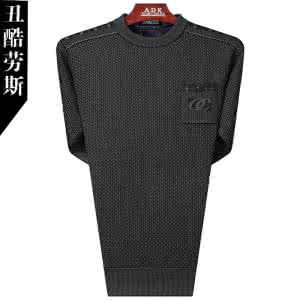 手工男士毛衣各种款式 【男士毛衣】浅灰男式圆领衫