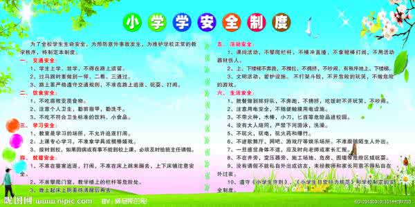 小学生安全管理措施 小学生安全管理制度