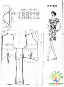旗袍裙的裁剪方法 旗袍裙裁剪图 服装设计与剪裁技术交流（男装、女装、童装、衣服等相 手工交流区
