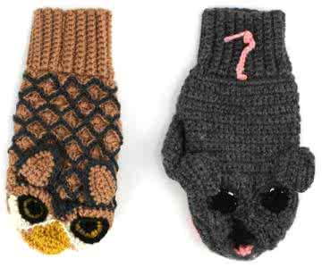 猫头鹰鱼鳞花半指手套 猫头鹰杯套和手套