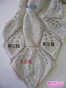 鱼骨麻花围巾织法图解 麻花叶子小围巾的织法图解