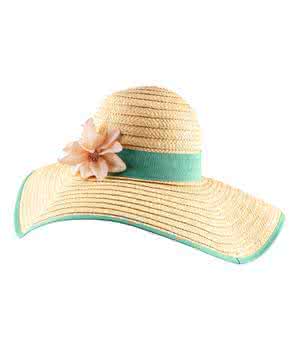 拉枯草花朵小檐草帽 勾宽檐草帽