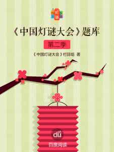 中国灯谜大会 (1)《中国灯谜大会》第二季第六期90后专场全部赛题
