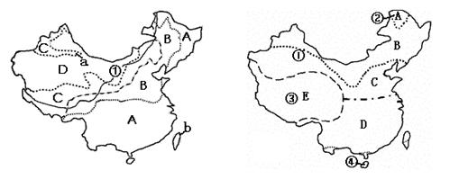 世界气候类型空白填图 中国地理填图训练五（中国气候类型）