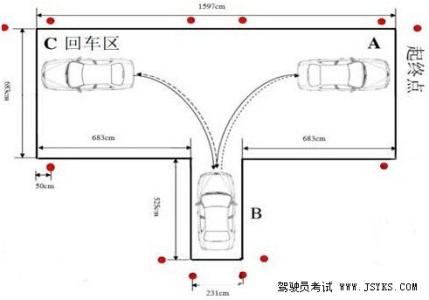 科目二倒车入库技巧图 科目二倒车入库图解