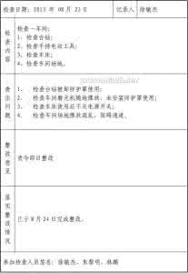 企业安全生产检查记录 安全生产检查 企业日常安全生产检查记录