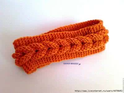 棒针镂空花编织图解 棒针编织图解----漂亮的“头箍”