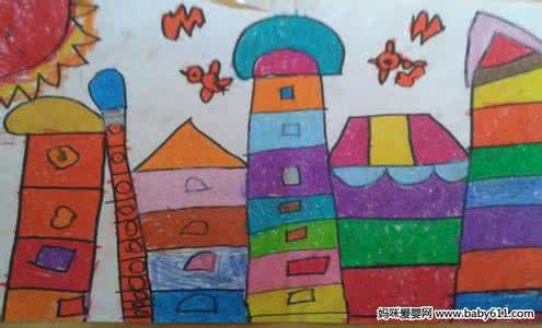 中班幼儿绘画作品图片 中班美术作品图片 美术绘画