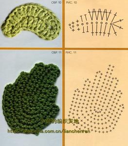 爱尔兰花边衣的钩法 爱尔兰花边----叶子钩法