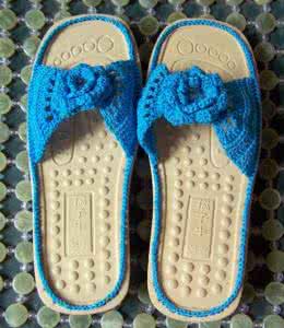 空心线钩大人凉拖视频 夏天来临----为自己钩一双凉拖