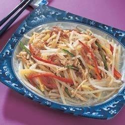 韭黄炒虾米 银针粉 火腿虾米香菇韭黄银针粉的做法,火腿虾米香菇韭黄银针粉怎么做好吃,火腿虾米香菇韭黄银针粉的家常做法