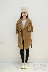 2017女款风衣中长款 长款风衣  