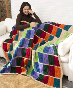 拼花毯子钩针毛线编织 漂亮的钩、编织毯子大集合（二）