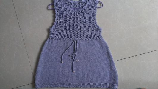 钩针编织儿童背心裙 钩针编织----女孩背心裙