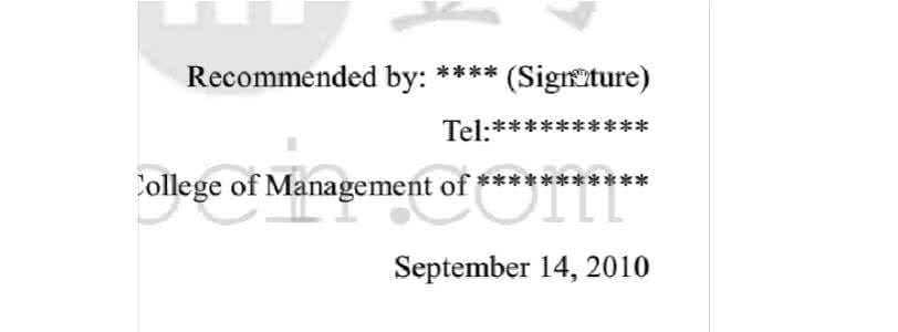 考博导师推荐信 考博导师推荐信模板