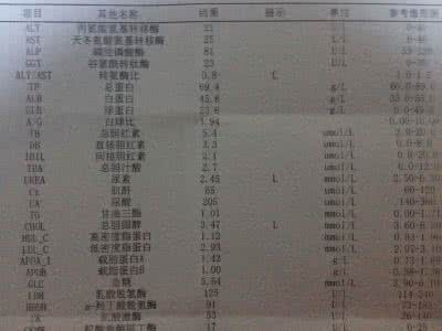 肝肾功能正常值 肝肾功能正常值 肝肾功能检查的正常值