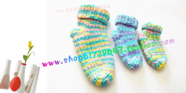 毛线袜子的织法和图片 多多的毛线袜子