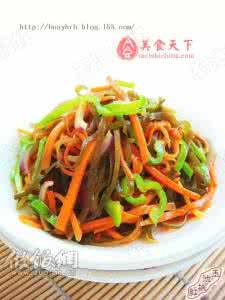 胡萝卜海带丝汤 凑凑合合一个菜——胡萝卜炒海带丝