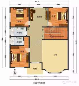 新农村自建房设80平方 新农村自建房2层占地130平 6米高客厅 含图纸