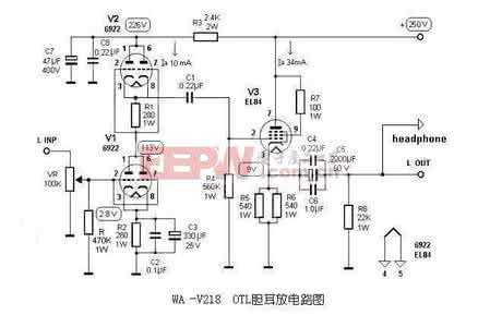 捕虾机电路图 OTL胆耳放电路图_电路图