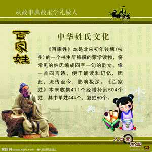 百家姓典故 百家姓典故(十)